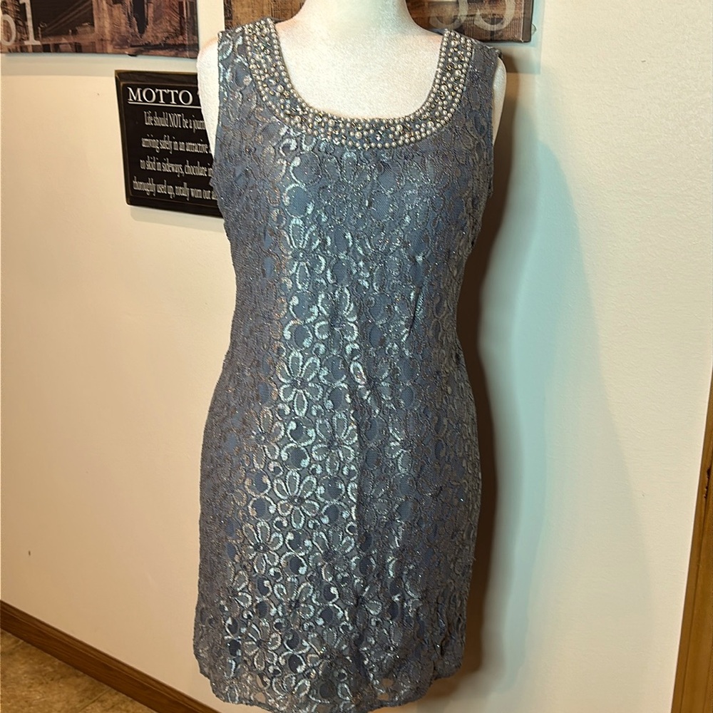 Cove Collections is lacy/ beaded dress